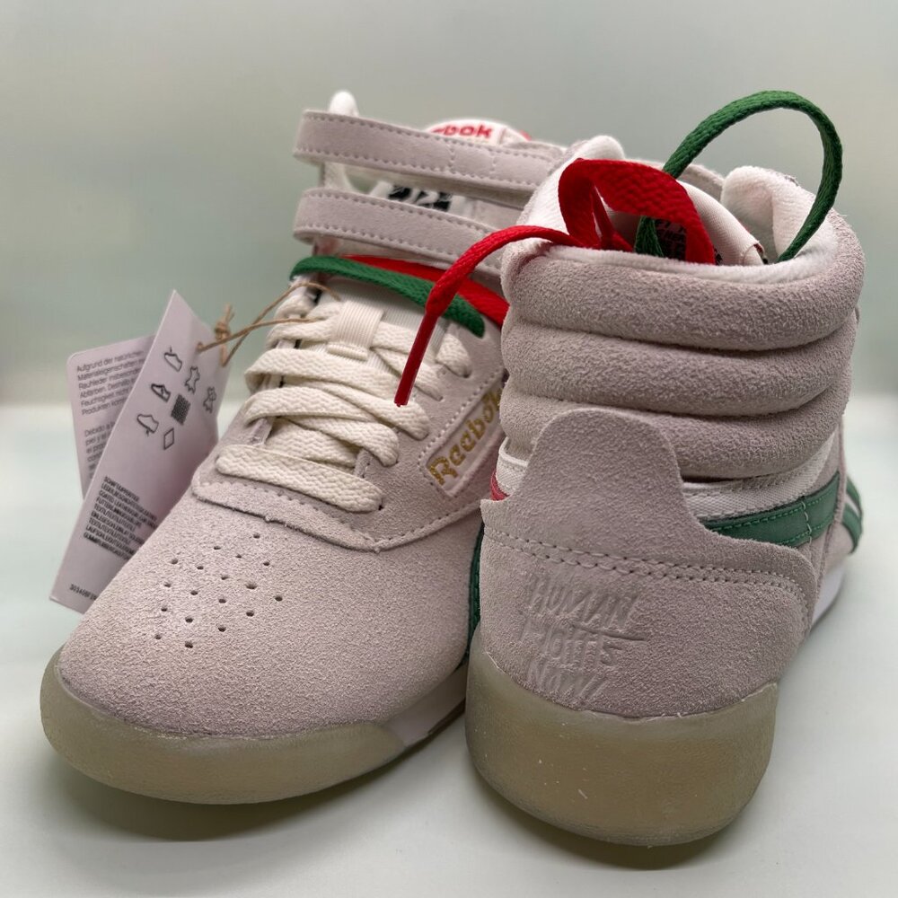 Reebok Classic Human Rights Now! - Women’s High Top Sneakers CHALK/GREEN/RED